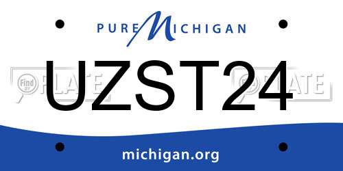 UZST24 Michigan License Plate