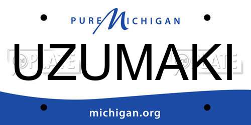 UZUMAKI Michigan License Plate