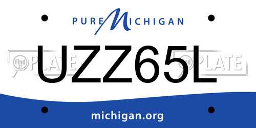 UZZ65L Michigan License Plate