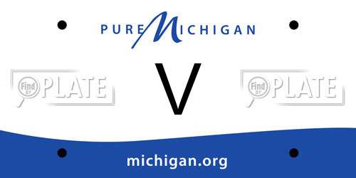 V Michigan License Plate