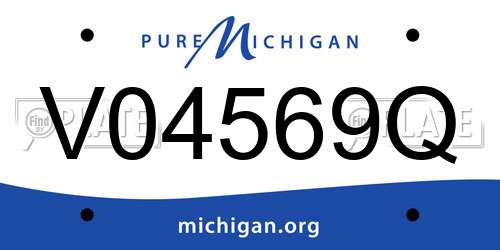 V04569Q Michigan License Plate