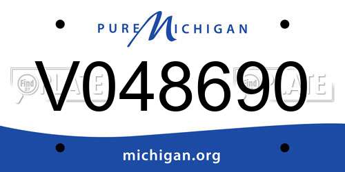 V048690 Michigan License Plate