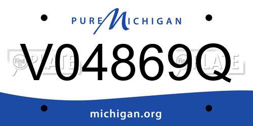 V04869Q Michigan License Plate