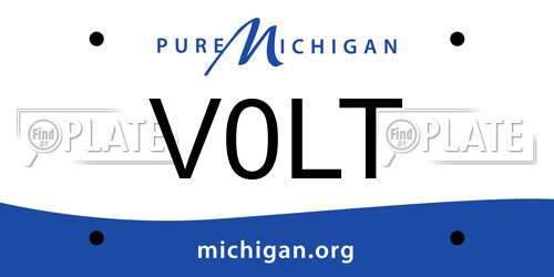 V0LT Michigan License Plate