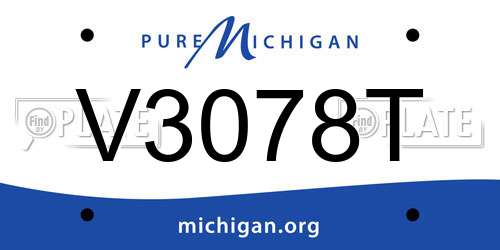 V3078T Michigan License Plate