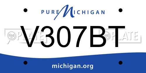 V307BT Michigan License Plate