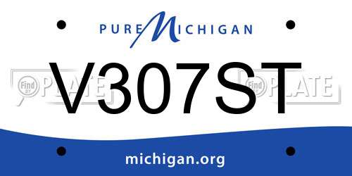 V307ST Michigan License Plate