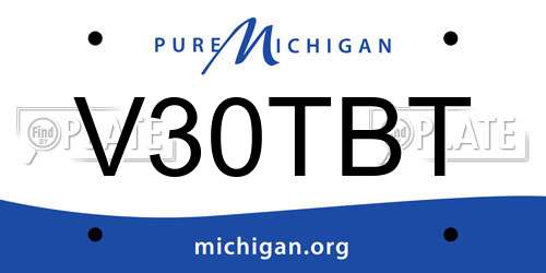 V30TBT Michigan License Plate