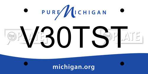 V30TST Michigan License Plate