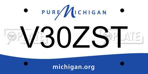 V30ZST Michigan License Plate