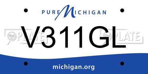 V311GL Michigan License Plate
