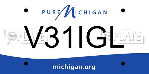 V31IGL Michigan License Plate
