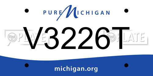 V3226T Michigan License Plate