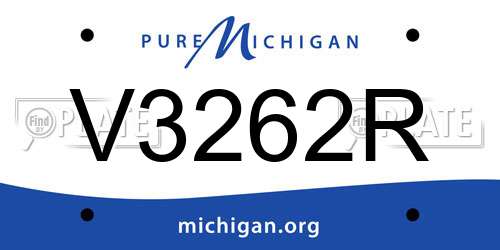 V3262R Michigan License Plate