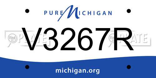 V3267R Michigan License Plate