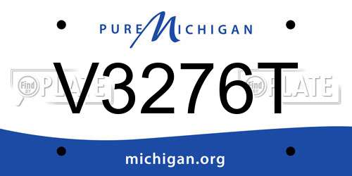 V3276T Michigan License Plate
