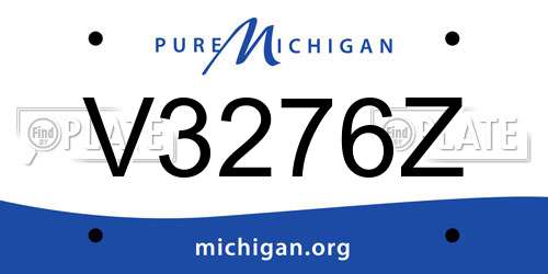 V3276Z Michigan License Plate