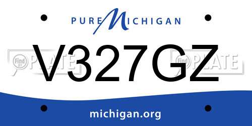 V327GZ Michigan License Plate