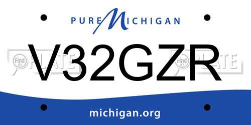 V32GZR Michigan License Plate