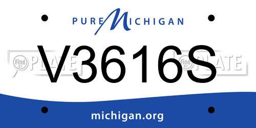 V3616S Michigan License Plate