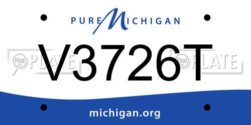 V3726T Michigan License Plate