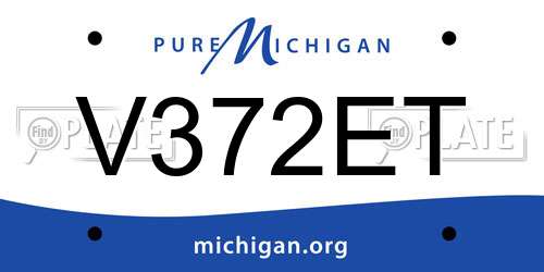 V372ET Michigan License Plate