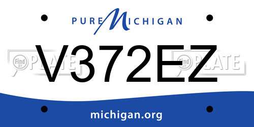 V372EZ Michigan License Plate