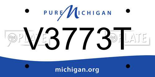V3773T Michigan License Plate