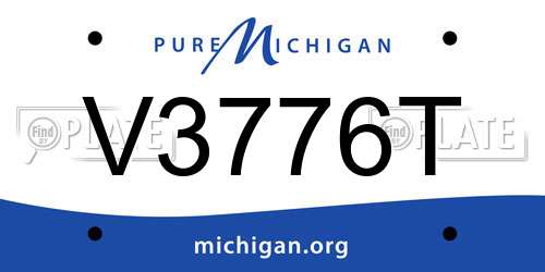 V3776T Michigan License Plate