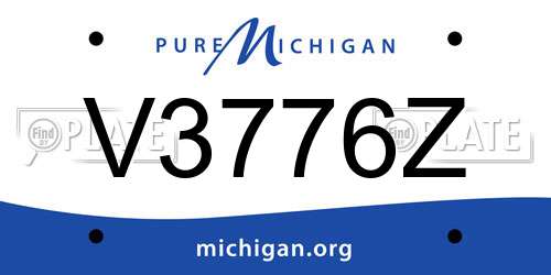 V3776Z Michigan License Plate