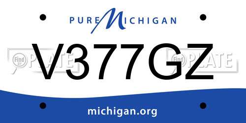 V377GZ Michigan License Plate