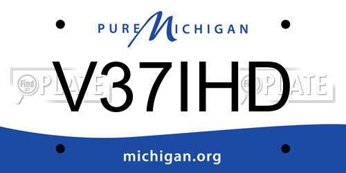 V37IHD Michigan License Plate
