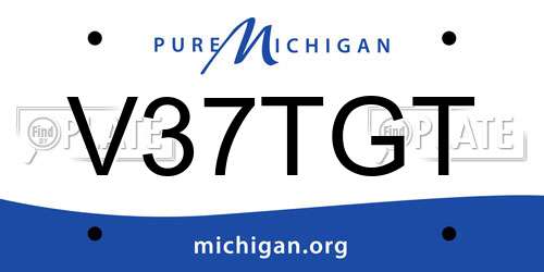 V37TGT Michigan License Plate