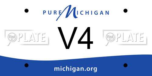 V4 Michigan License Plate