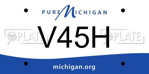 V45H Michigan License Plate