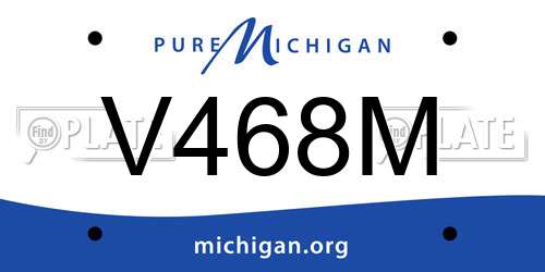 V468M Michigan License Plate