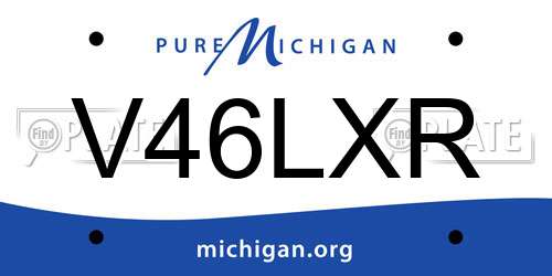 V46LXR Michigan License Plate