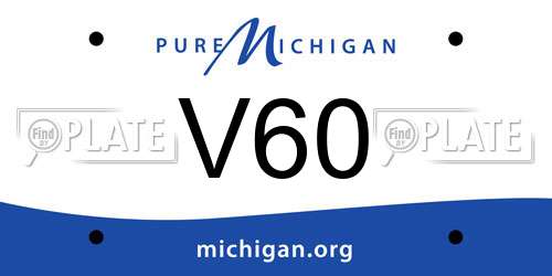 V60 Michigan License Plate