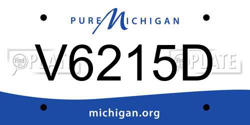 V6215D Michigan License Plate