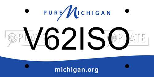 V62ISO Michigan License Plate