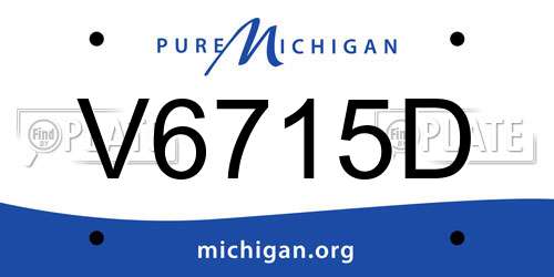 V6715D Michigan License Plate