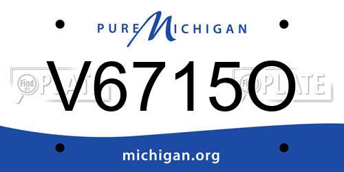 V6715O Michigan License Plate