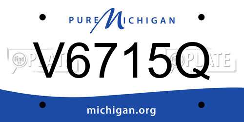 V6715Q Michigan License Plate