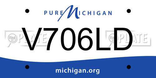 V706LD Michigan License Plate