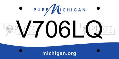 V706LQ Michigan License Plate