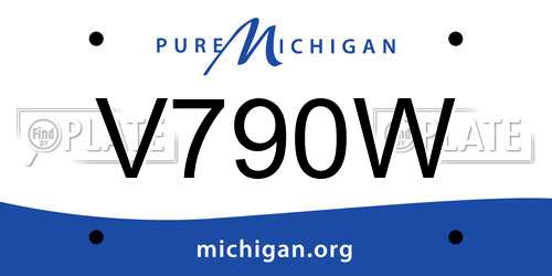 V790W Michigan License Plate