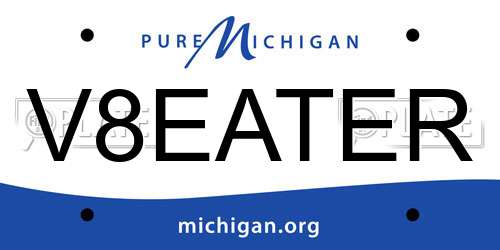 V8EATER Michigan License Plate