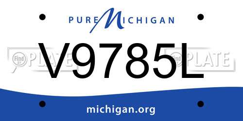 V9785L Michigan License Plate