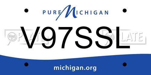 V97SSL Michigan License Plate