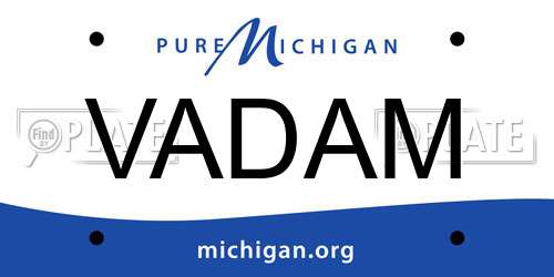 VADAM Michigan License Plate